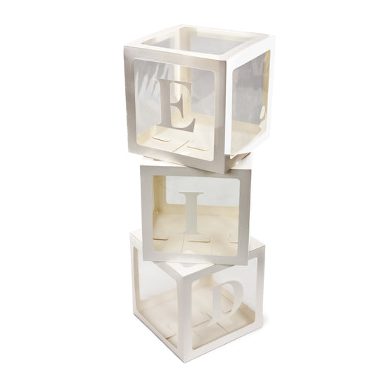 Eid Transparent Balloon Boxes - White