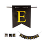 Eid Mubarak Gold Lettering Bunting - Black and Gold