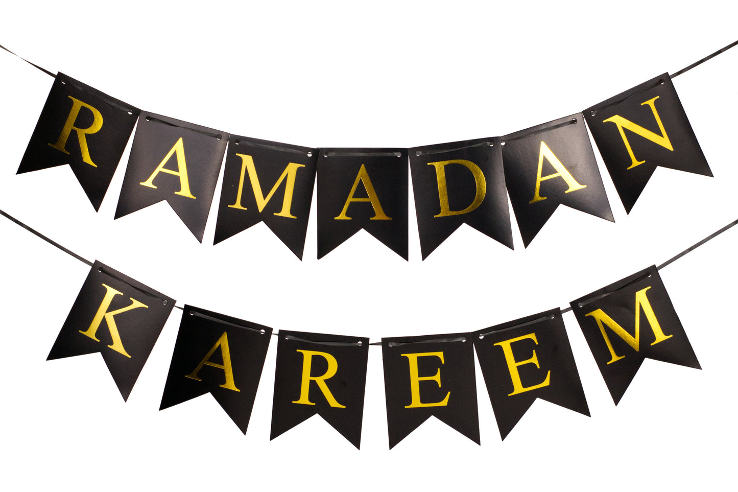 Ramadan Kareem Bunting - Black and Gold