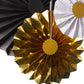 Black and Gold Fan Set - 8pcs