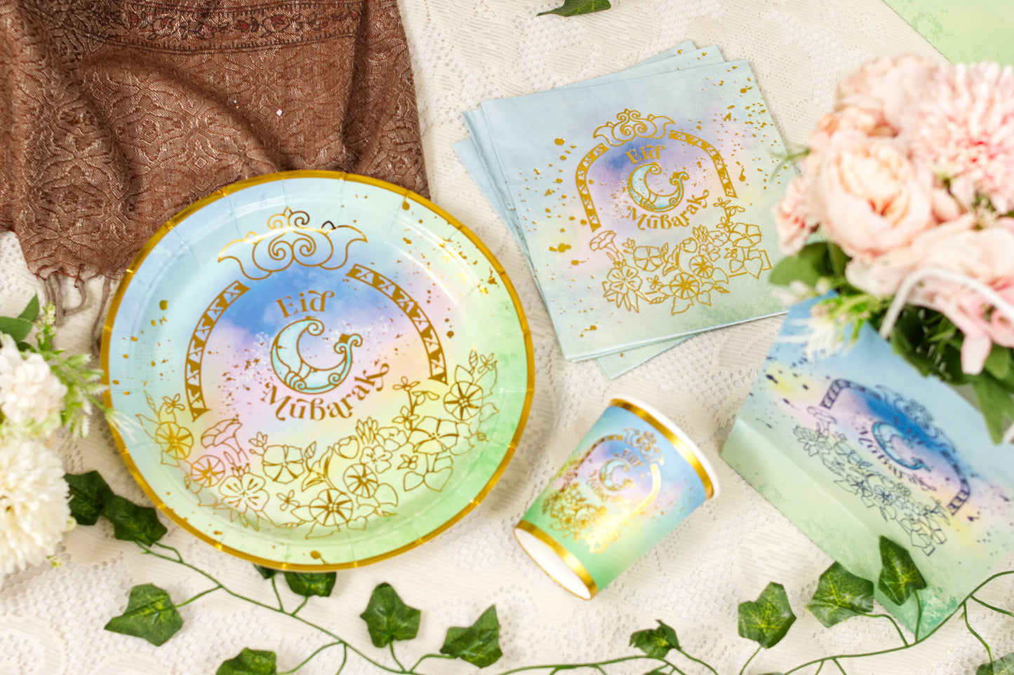 Bloom Moon Eid Plates - 10pk