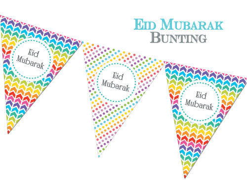 Eid Mubarak Bunting - Rainbow - Anafiya Gifts