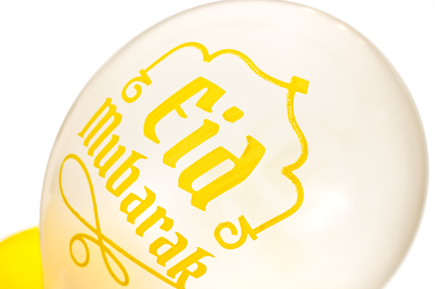 Eid Mubarak Balloons - White & Gold