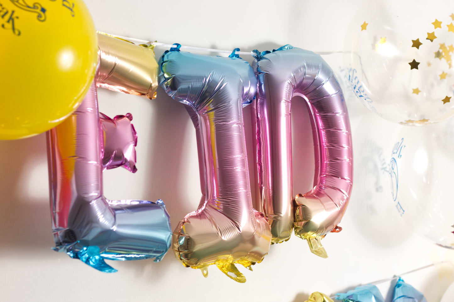 Eid Mubarak Rainbow Foil Balloons