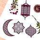 Large Wooden Laser Cut Hanging Ornaments - 4 Pack - Anafiya Gifts