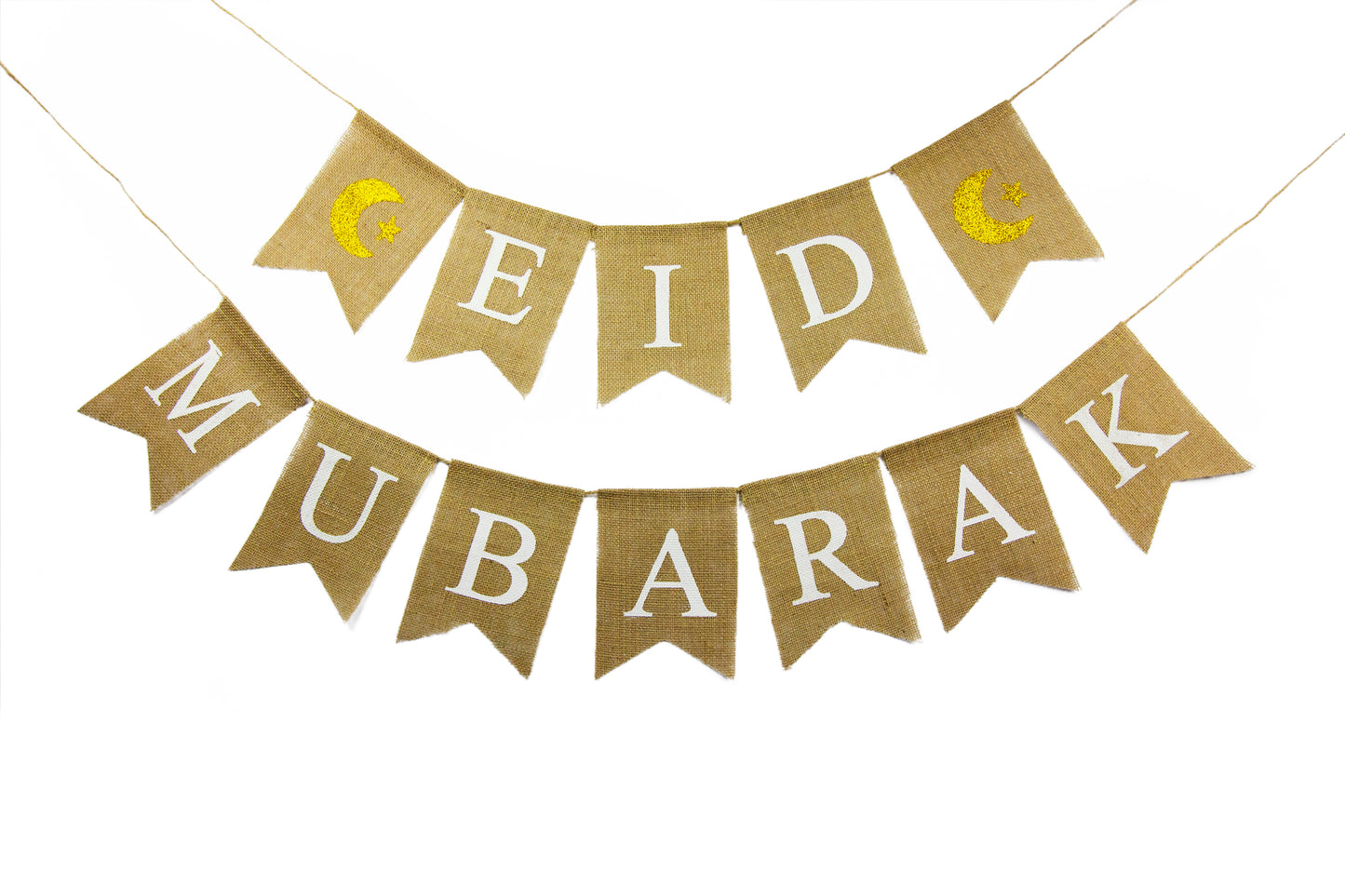 Eid Mubarak Jute Banner - Anafiya Gifts