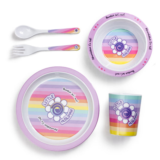 Little Muslimah Melamine Dinner Set - Kids Islamic Tableware