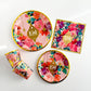 Eid Party Tableware Set - Floral Pink & Gold