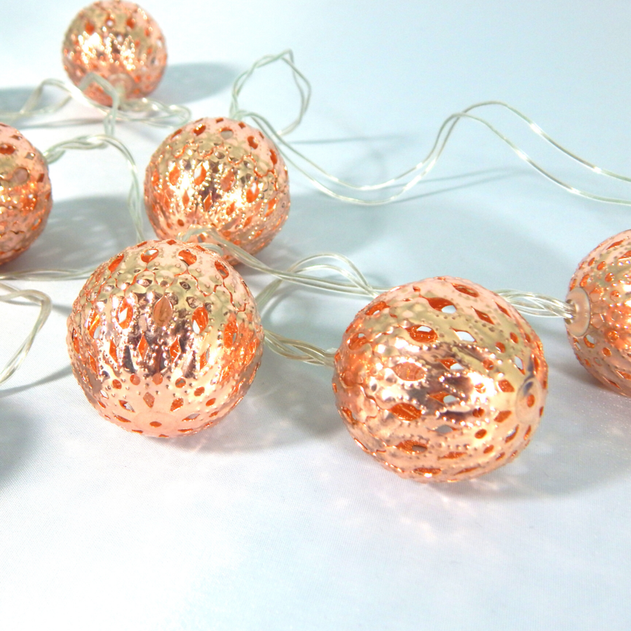 Ball Fairy Lights - Rose Gold