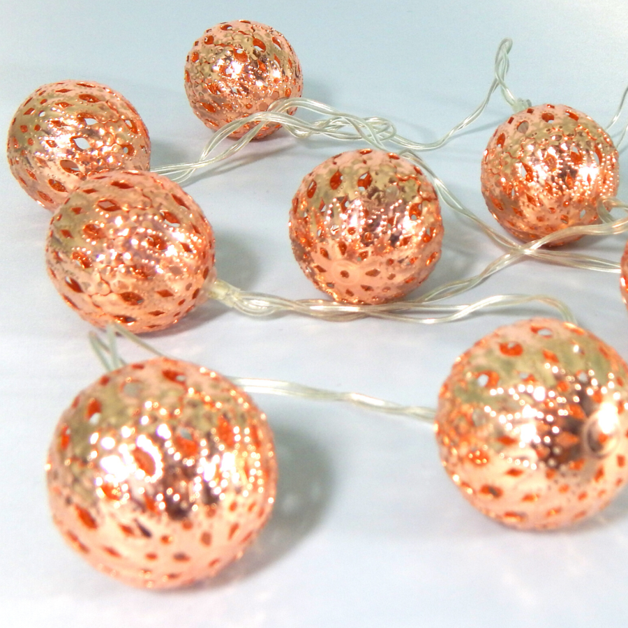 Ball Fairy Lights - Rose Gold