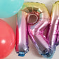 Ramadan Mubarak Rainbow Foil Balloons