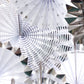 White & Silver Fan Set - 8pcs