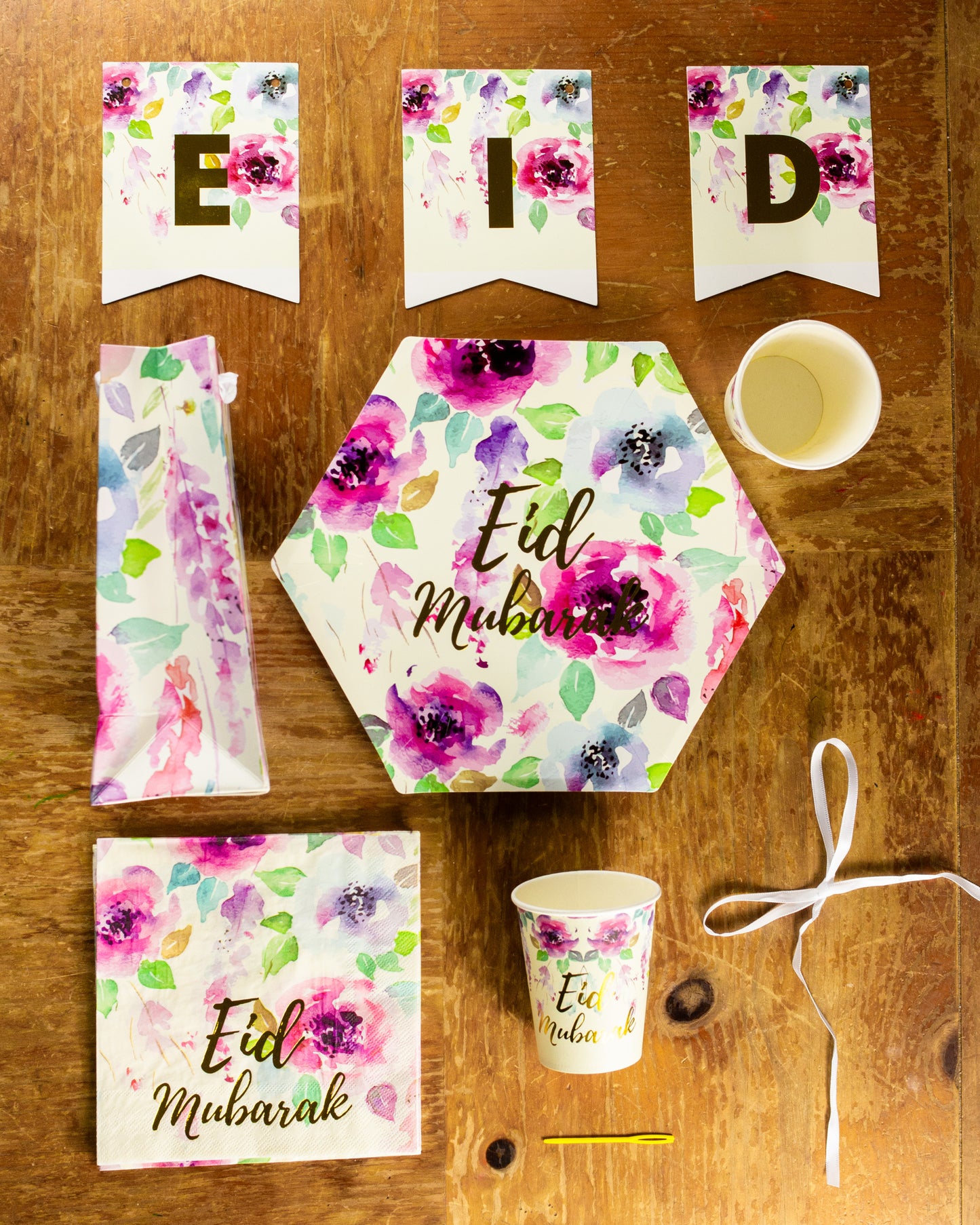 Eid Floral Plates - Springtime Wonder